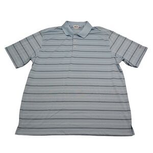 Walter Hogan Shirt Mens XL Blue Striped Golf Polo Lightweight Short Sleeve